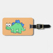 Niedliche Darstellung eines Stegosaurus. 2 Gepäckanhänger (Vorderseite horizontal)