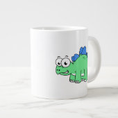 Niedliche Darstellung eines Stegosaurus. 2 Jumbo-Tasse (Vorderseite Rechts)