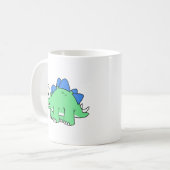 Niedliche Darstellung eines Stegosaurus. 2 Kaffeetasse (Vorderseite Links)
