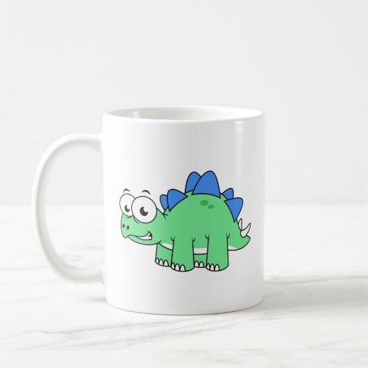 Niedliche Darstellung eines Stegosaurus. 2 Kaffeetasse (Links)
