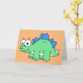 Niedliche Darstellung eines Stegosaurus. 2 Karte (Gelbe Blume)