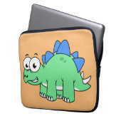 Niedliche Darstellung eines Stegosaurus. 2 Laptopschutzhülle (Vorderseite Links)
