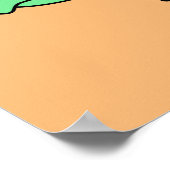 Niedliche Darstellung eines Stegosaurus. 2 Poster (Ecke)