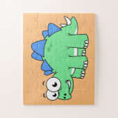 Niedliche Darstellung eines Stegosaurus. 2 Puzzle (Vertikal)