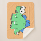 Niedliche Darstellung eines Stegosaurus. 2 Sherpadecke (Vorderseite)