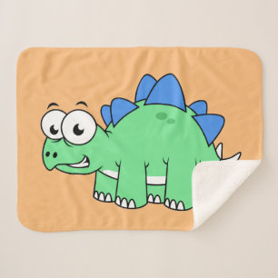 Niedliche Darstellung eines Stegosaurus. 2 Sherpadecke