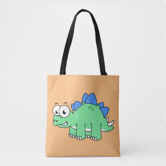 Niedliche Darstellung eines Stegosaurus. 2 Tasche (Vorderseite)