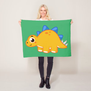 Niedliche Darstellung eines Stegosaurus. Fleecedecke