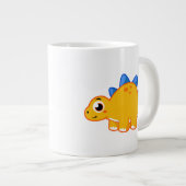 Niedliche Darstellung eines Stegosaurus. Jumbo-Tasse (Vorderseite Rechts)