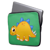 Niedliche Darstellung eines Stegosaurus. Laptopschutzhülle (Vorderseite Links)
