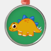 Niedliche Darstellung eines Stegosaurus. Ornament Aus Metall (Vorne)