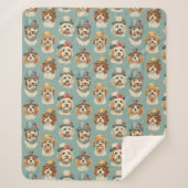 Niedliche Darstellung von Hunden in Haten Sherpadecke (Vorderseite)