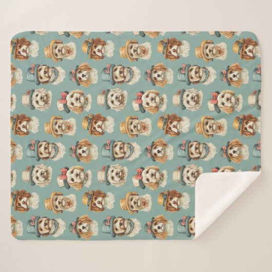 Niedliche Darstellung von Hunden in Haten Sherpadecke (Vorderseite (Horizontal))