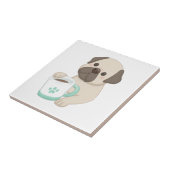 Niedliche Darstellung von Hunden und Tasse Fliese (Seite)