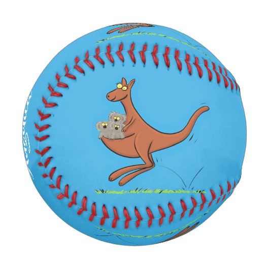 Niedliche Darstellung von Känguru und Koalas-Carto Baseball (Vorderseite Links)