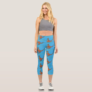 Niedliche Darstellung von Känguru und Koalas-Carto Capri Leggings