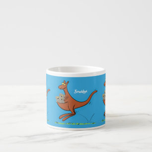 Niedliche Darstellung von Känguru und Koalas-Carto Espressotasse