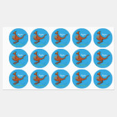 Niedliche Darstellung von Känguru und Koalas-Carto Etiketten (Blatt)