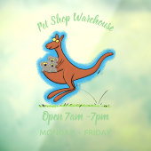 Niedliche Darstellung von Känguru und Koalas-Carto Fensteraufkleber (Blatt 3)