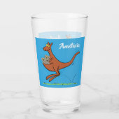 Niedliche Darstellung von Känguru und Koalas-Carto Glas (Rückseite)