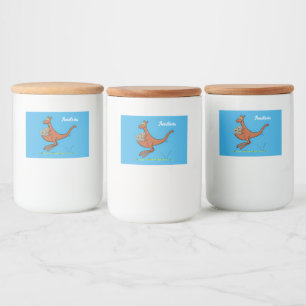 Niedliche Darstellung von Känguru und Koalas-Carto Lebensmitteletikett