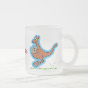 Niedliche Darstellung von Känguru und Koalas-Carto Mattglastasse