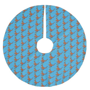 Niedliche Darstellung von Känguru und Koalas-Carto Polyester Weihnachtsbaumdecke