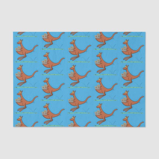 Niedliche Darstellung von Känguru und Koalas-Carto Seidenpapier (Vorderseite)