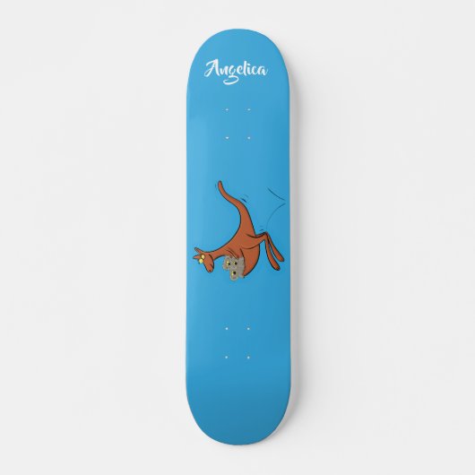 Niedliche Darstellung von Känguru und Koalas-Carto Skateboard (Vorne)