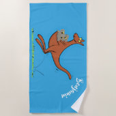 Niedliche Darstellung von Känguru und Koalas-Carto Strandtuch (Vorderseite)