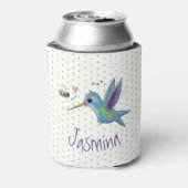 Niedliche Darstellung von Kolibris und Bienen-Cart Dosenkühler (Kanne Rückseite)