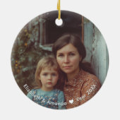 Niedliche Darstellung von Mutter und Kind | Mutter Keramik Ornament (Hinten)