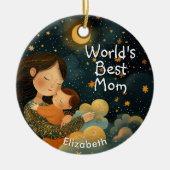 Niedliche Darstellung von Mutter und Kind | Mutter Keramik Ornament (Vorne)