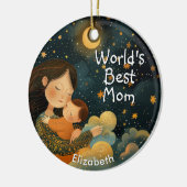 Niedliche Darstellung von Mutter und Kind | Mutter Keramik Ornament (Links)