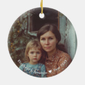 Niedliche Darstellung von Mutter und Kind | Mutter Keramik Ornament (Hinten)