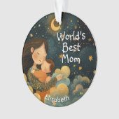 Niedliche Darstellung von Mutter und Kind | Mutter Ornament (Vorderseite)