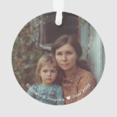 Niedliche Darstellung von Mutter und Kind | Mutter Ornament (Rückseite)