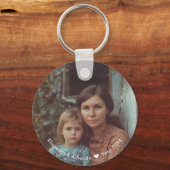 Niedliche Darstellung von Mutter und Kind | Mutter Schlüsselanhänger (Rückseite)