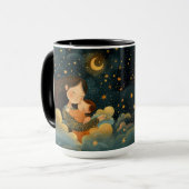 Niedliche Darstellung von Mutter und Kind | Mutter Tasse (Vorderseite Links)