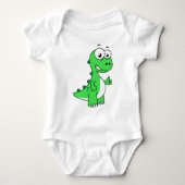 Niedliche Darstellung von Tyrannosaurus Rex. 2 Baby Strampler (Vorderseite)