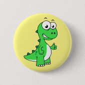 Niedliche Darstellung von Tyrannosaurus Rex. 2 Button (Vorderseite)