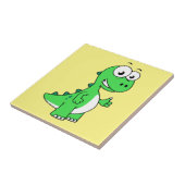 Niedliche Darstellung von Tyrannosaurus Rex. 2 Fliese (Seite)