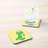 Niedliche Darstellung von Tyrannosaurus Rex. 2 Getränkeuntersetzer (Rechte Seite)