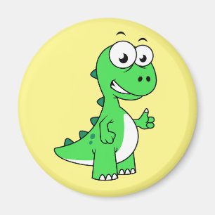 Niedliche Darstellung von Tyrannosaurus Rex. 2 Magnet