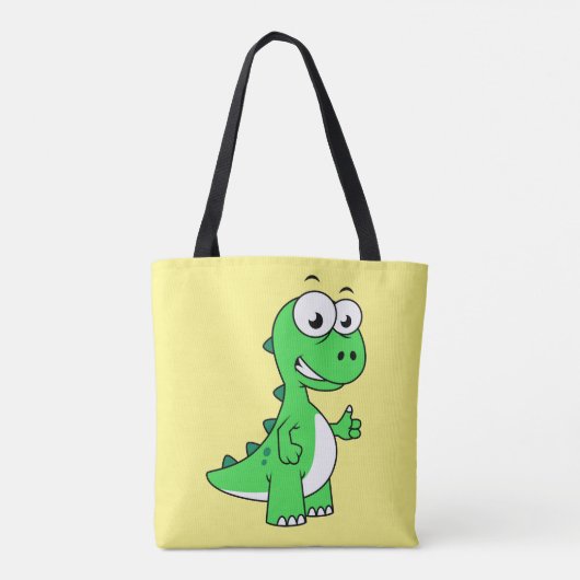 Niedliche Darstellung von Tyrannosaurus Rex. 2 Tasche (Rückseite)