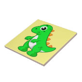 Niedliche Darstellung von Tyrannosaurus Rex. Fliese (Seite)