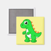 Niedliche Darstellung von Tyrannosaurus Rex. Magnet (Vorderseite/Rückseite)