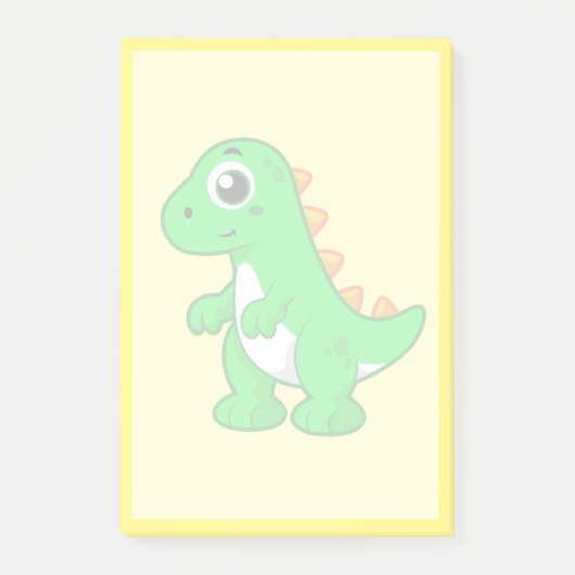 Niedliche Darstellung von Tyrannosaurus Rex. Post-it Klebezettel (Vorderseite)