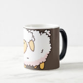 Niedliche Darstellung von Weißschaf Verwandlungstasse (VorderseiteRechts)