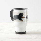 Niedliche Daschund Plastikreise-Tasse Reisebecher (Vorderseite Links)